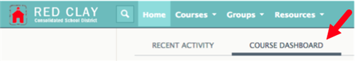 course dashboard 